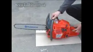 Starting a chainsaw