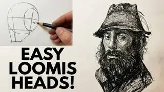 Loomis Method Guide: Easy Head Drawing Step-by-Step! 🖌️