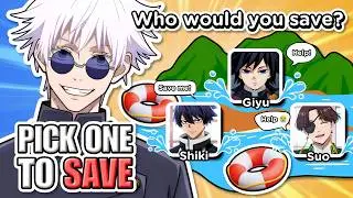PICK ONE TO SAVE! 🛟🌊 Who Would You Save? Anime Boys | ANIME QUIZ 🔥