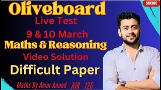 Oliveboard Live Test Analysis | 9 & 10 March | Oliveboard Solution #ssccgl #oliveboard