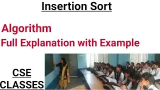 Insertion Sort Algorithm | Example | Data Structures | Lec - 26 | Abhideep Online Education
