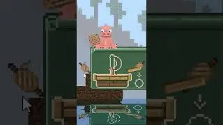 🛶На маленьком плоту #майнкрафт2дсфизикой #game #майнкрафт2дсфизикой #minecraft #minecraftwithphysics