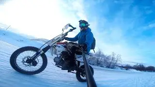 Winter Pit Bike Ride - IN FROST AND COLD!!!