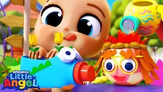 Arts And Crafts At Daycare | Little Angel Color Songs & Nursery Rhymes | Learn Colors & Shapes