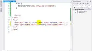 localstorage and session storage in HTML5
