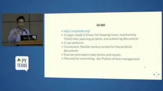 Python + Org-mode for fluent output generation of scientific research