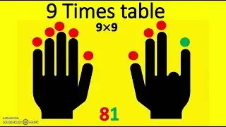 The Easiest Way To Learn The 9 Times Multiplication Table - Math Trick
