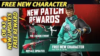 🔥Free New Character-OB43 New Updates|How To Get OB43 Free Rewards In Free Fire|