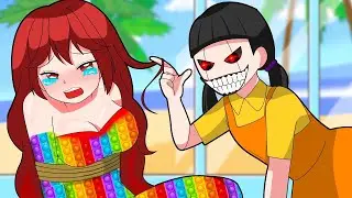 Squid Game, GirlFriends Become Pop It - Friday Night Funkin' Animation | Gacha Animations