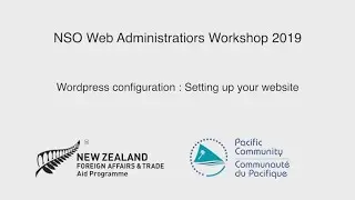 05/1 - Wordpress configuration, Setting up your website - Web admin workshop 2019