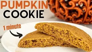 1 Minute Pumpkin Microwave Cookie | Eggless Microwave Cookie Recipe