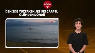 Denizde jet ski şoku! Denizde yüzerken jet ski çarptı