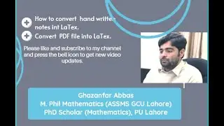 How to Convert PDF into Latex|How to convert Hanwritten Notes into LaTeX