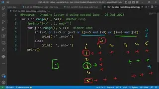 Adv Python Day-5 21-Jul-2023 Alphabets using Nested Loop Functional Programming and Lambda Operator