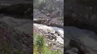 Almaatinka river Medeo Kazakhstan