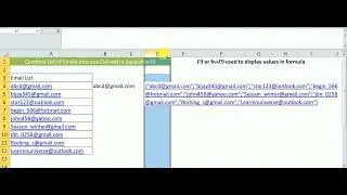 Combine a Range of cells into a Single Cell in Excel