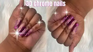 Watch me work: trying chrome powder nails #nailart #subscribe
