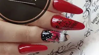 Not for the faint of heart. Bold nail design. Design in the style of pop art.