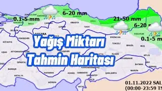 Yağış Miktarı Tahmin Haritası☔️💧
