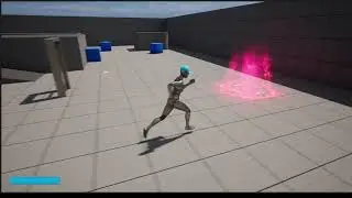Character stands on fire and dies. Unreal Engine 5