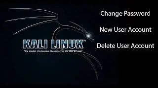 Add/Remove user account or change password in Kali linux