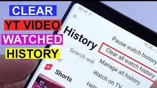 How To Delete YouTube Viewes Video History