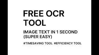 Free OCR tool: Extract text from images in 1 second