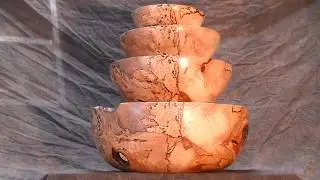 woodturning   coring spalted birch bowls
