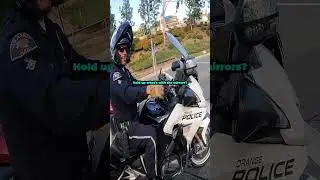Biker and cop recognize each other on the streets 🫡 @deanhough8993