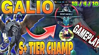 THE NEW S+ TIER CHAMP | GALIO PENTAKILL GAMEPLAY: WILD RIFT