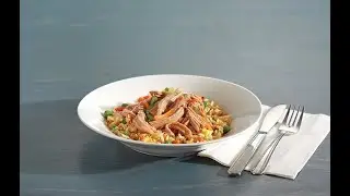 Spicy Orange Turkey Over Fried Rice