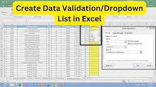 How to Create Data Validation/Dropdown List in Excel | Excel mein Data Dropdown List kaise banayein
