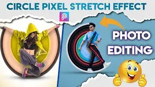 Circle pixel stretch effect | Circle pixel stretch photo editing | Picsart | vs vivek profile