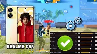 Realme C55 free fire sensitivity setting ⚙️ | Realme C55 free fire headshot setting ⚙️