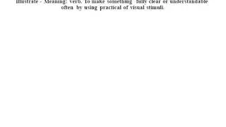 Illustrate definition | Illustrate meaning