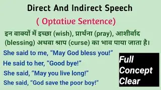 Direct And Indirect Speech. Optative Sentence. 