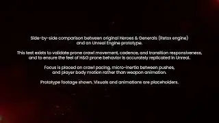 Heroes & Generals UE5 Prone-Crawl Movement Validation (Unreal Prototype)