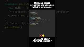 Mixing up object properties and variables with the same name 