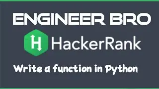 Write a function HackerRank solution in Python