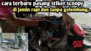 Cara terbaru pasang stiker Scoopy hitam tembus