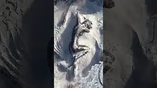 The snow-capped mountains I discovered during aerial photography, what do they look like! #shorts