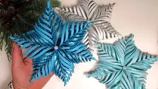 СНЕЖИНКИ ИЗ ФОАМИРАНА. / MANUALIDADES, DECORACION NAVIDEÑA. / DIY