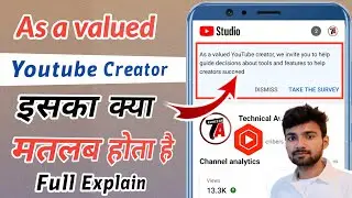 As a valid youtube creator we invite you to help guide decisions || As a valid youtube creator