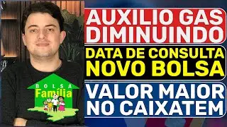Auxílio Gás diminuindo | Data de consulta do Bolsa Família turbinado | Caixa Tem e desbloqueios