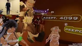 xQc yells at the big fat whale in VRChat to get off the stage