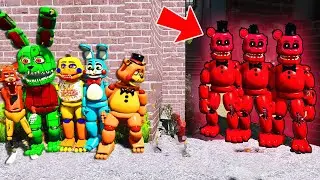 КАК КОШМАРНЫЕ АНИМАТРОНИКИ СПАСАЛИ РОКСТАР ЧИКУ ОТ ФРЕДДИ РЕД! GTA 5 моды ФНАФ FNAF MODS
