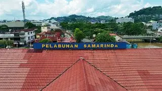 Pesona Keindahan Pelabuhan Kota Samarinda kalimantan Timur, video drone daeng alfar