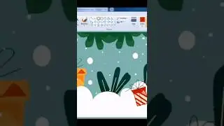 How to Desiegn Merry  Christmas cRd in Ms Paint #drawing #art