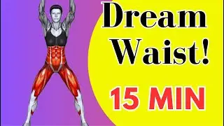 15 MIN XS WAIST WORKOUT | Slim Waist & Trained Abs