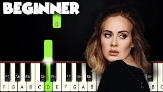 Hello - Adele | BEGINNER PIANO TUTORIAL + SHEET MUSIC by Betacustic